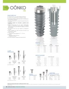 Catálogo implante Cónico HE