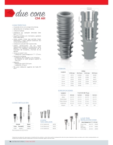 Catálogo implante Due Cone CM